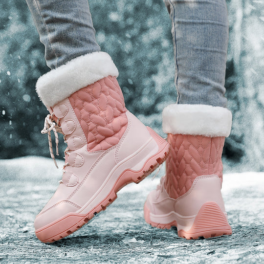 Damen Isolierte Winterstiefel mit rutschfester Sohle und warmem Innenfutter EB