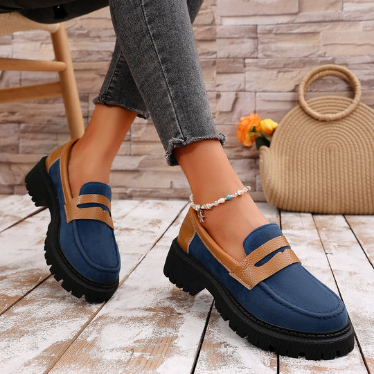 Damen Komfortable Slip-On Mokassins mit rutschfester Sohle und modischem Design EB