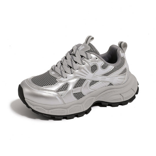 Damen Sportliche Sneakers mit atmungsaktiver Mesh-Oberfläche und stoßdämpfender Sohle EB