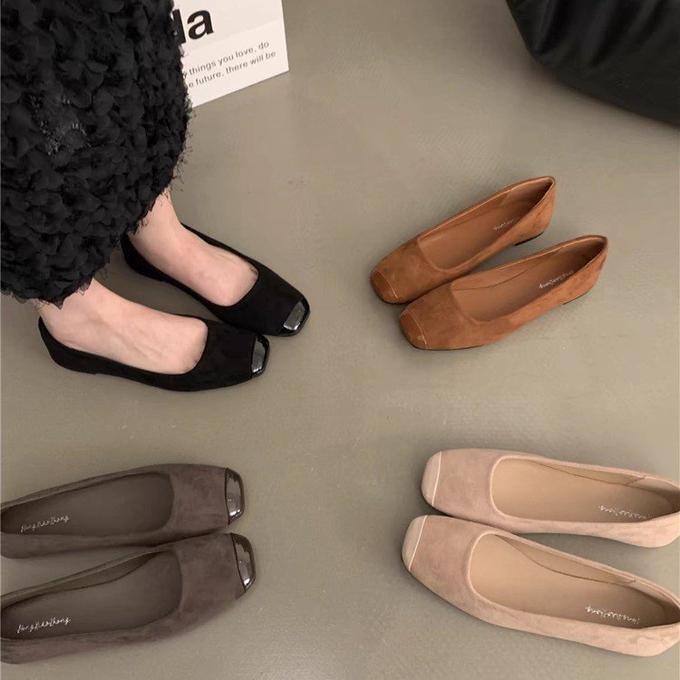 Damen Elegante und bequeme Ballerinas mit geschlossenen Zehen EB