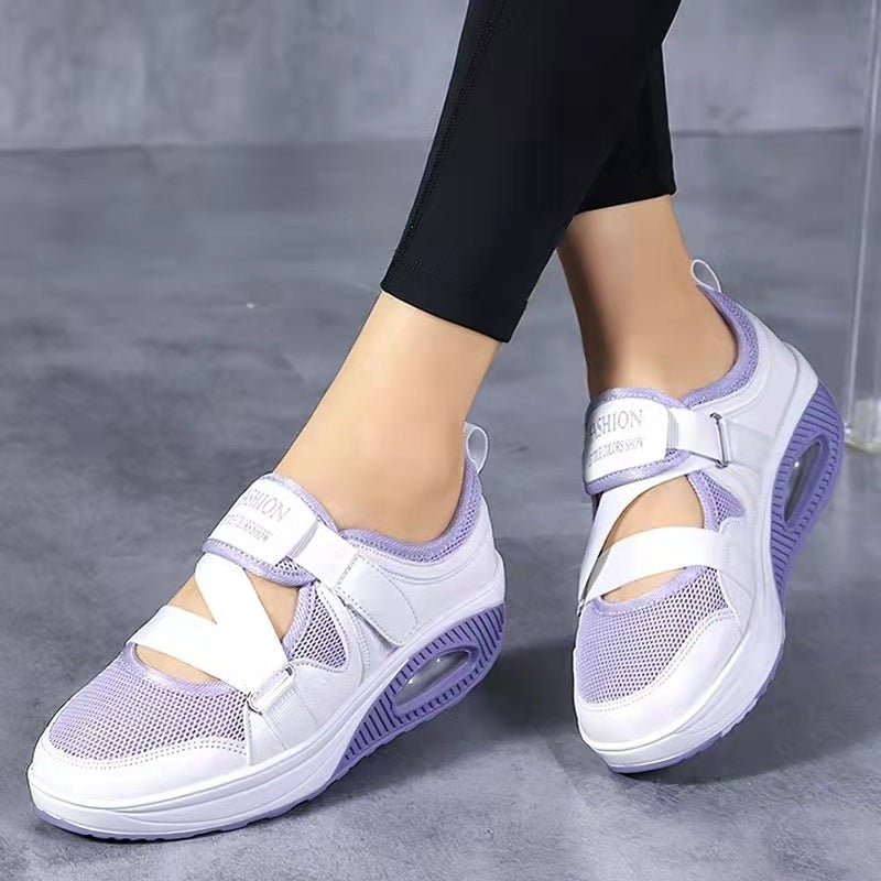 Damen Sportliche Sneakers mit atmungsaktivem Mesh-Obermaterial und gepolsterter Sohle EB