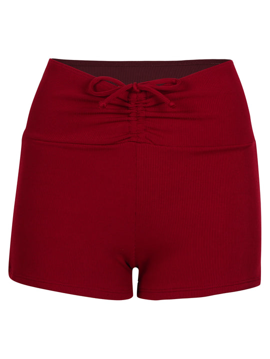 Damen Bikini-Höschen mit hohem Bund und raffinierten Rüschendetails EB
