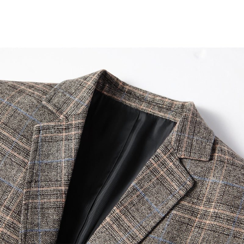 Herren Modernes Karomuster-Sakko im Heritage-Look mit fallendem Revers EB