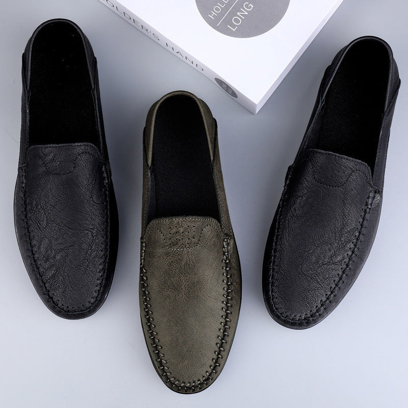 Herren Mokassins aus weichem Leder mit rutschfester Sohle EB