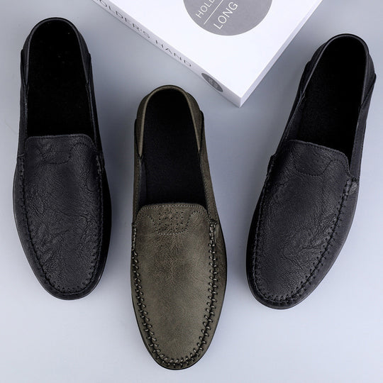 Herren Mokassins aus weichem Leder mit rutschfester Sohle EB