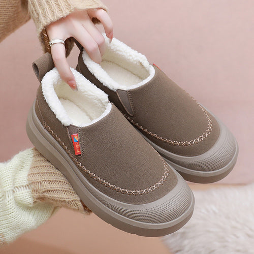 Damen Komfortable und warme Slip-On Hausschuhe mit kuscheligem Innenfutter EB