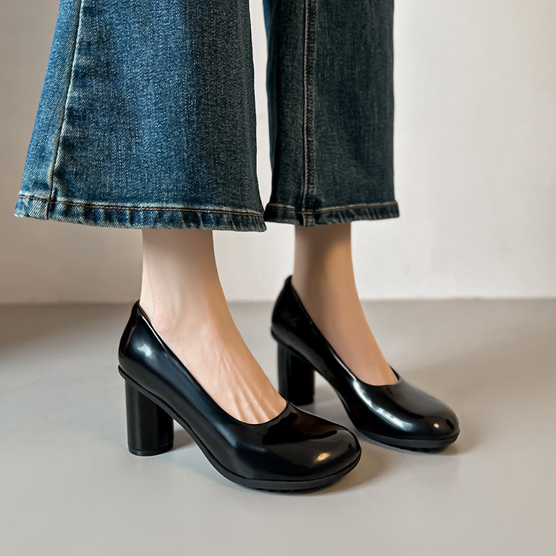 Damen Komfortable Pumps mit elegantem Blockabsatz EB