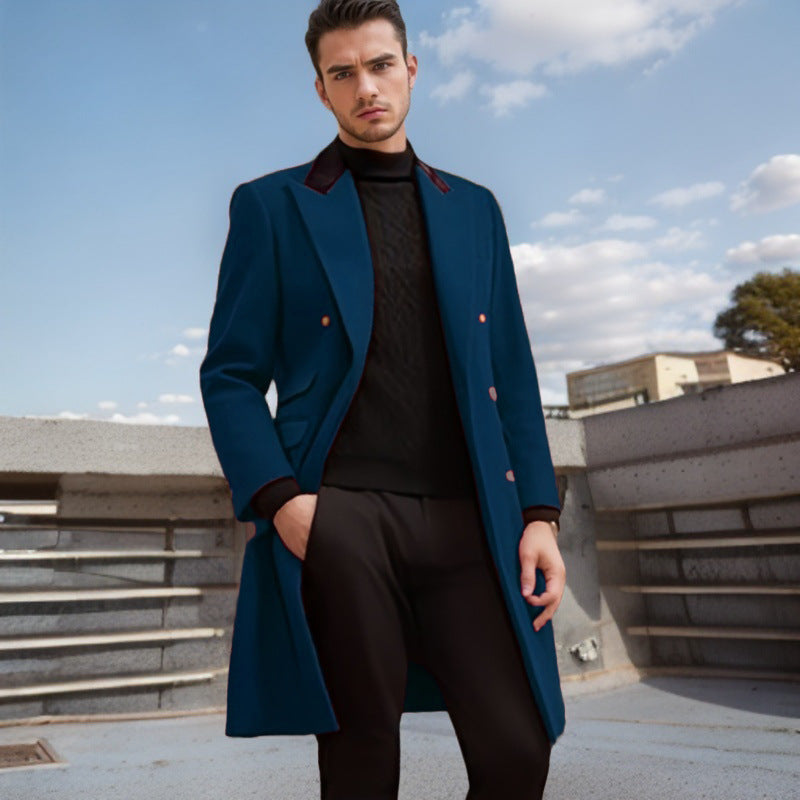 Herren Eleganter, taillierter Wollmantel EB
