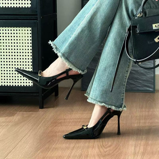 Damen Slingback High Heel Pumps mit eleganten Verzierungen EB