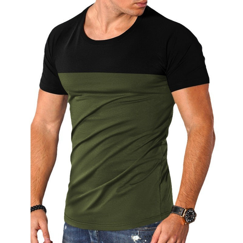Herren Rundhals T-Shirt mit farblich abgesetztem Design und hohem Tragekomfort EB