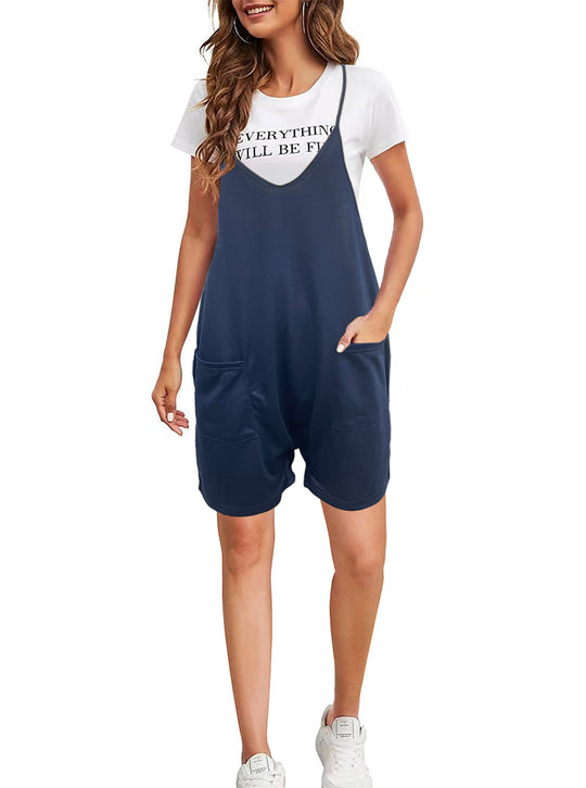 Damen trendiger Latzanzug mit praktischen Taschen EB