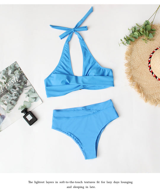 Damen Sportlicher Zweiteiler Bikini EB