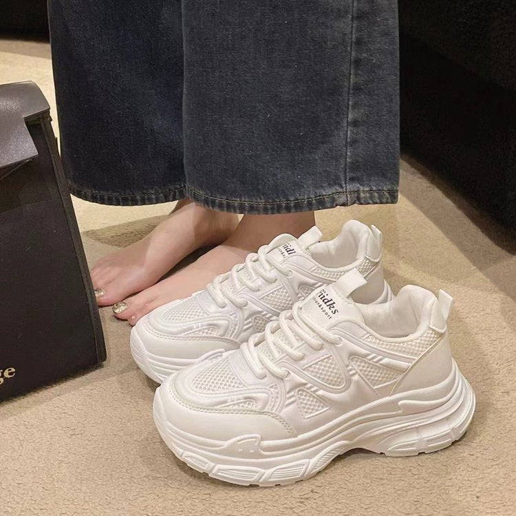 Damen sportliche Sneakers mit atmungsaktivem Mesh-Obermaterial und rutschfester Sohle EB