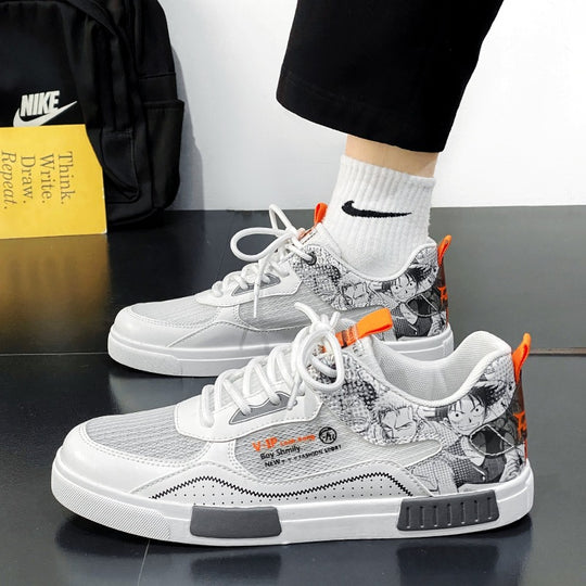 Damen Sportliche Sneakers mit grafischen Akzenten und atmungsaktivem Obermaterial EB