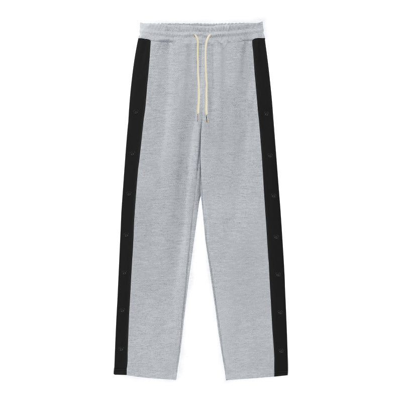 Herren Sportliche Trainingshose mit Knopf-Design und elastischem Bund EB