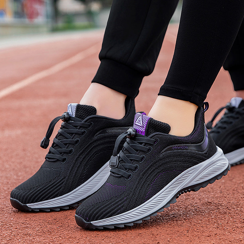 Damen Sportliche Laufschuhe mit innovativer Strickoberfläche und dämpfender Sohle EB