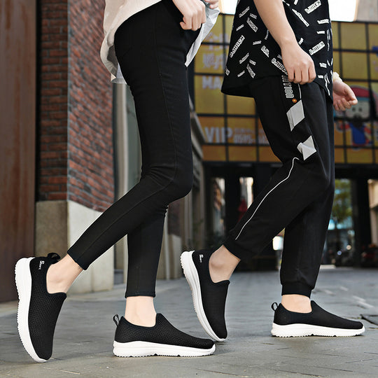 Damen Slip-On Mesh-Sneaker mit elastischem Design und rutschfester Sohle EB
