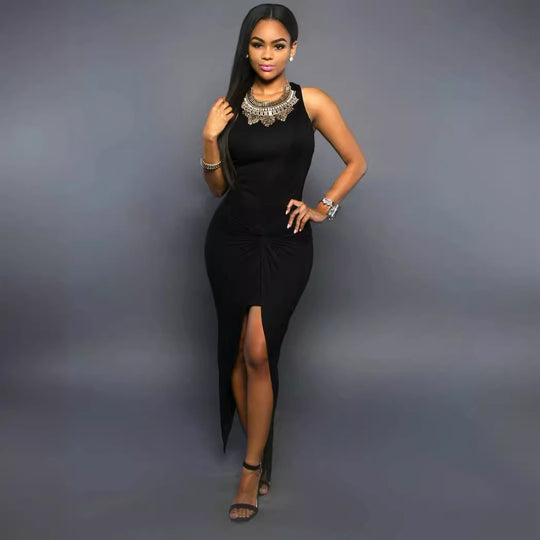Damen Elegantes Wickelkleid mit aufregendem Schlitz und raffinierter Raffung EB