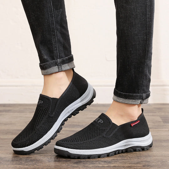 Damen Bequeme Slip-On Laufschuhe mit atmungsaktiver Mesh-Oberfläche EB