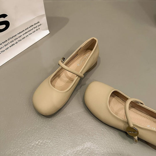 Damen Mary Jane Ballerinas mit dekorativem Riemen und bequemer Sohle EB