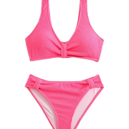 Damen Strandbikini-Set mit stylischem Wellenmuster EB