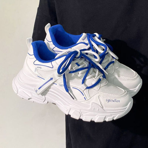 Damen sportliche Sneakers mit atmungsaktiver Mesh-Oberfläche und dämpfender Sohle EB