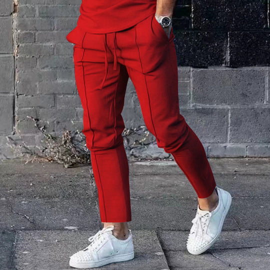 Herren Sportliche Freizeithose mit seitlichen Taschen und elastischem Bund EB