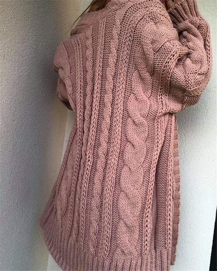 Damen Großer Oversized Strickpullover EB