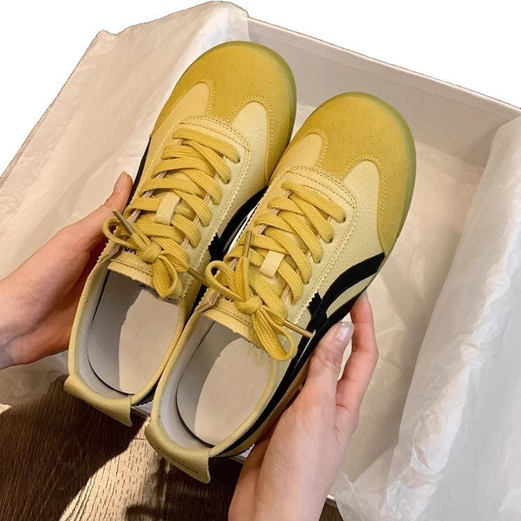 Damen modische Sneakers mit atmungsaktivem Obermaterial und sportlichem Design EB