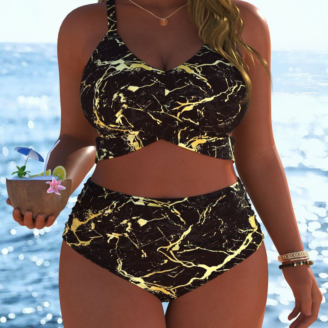 Damen Bikinis mit festem Halt und modischen Mustern EB