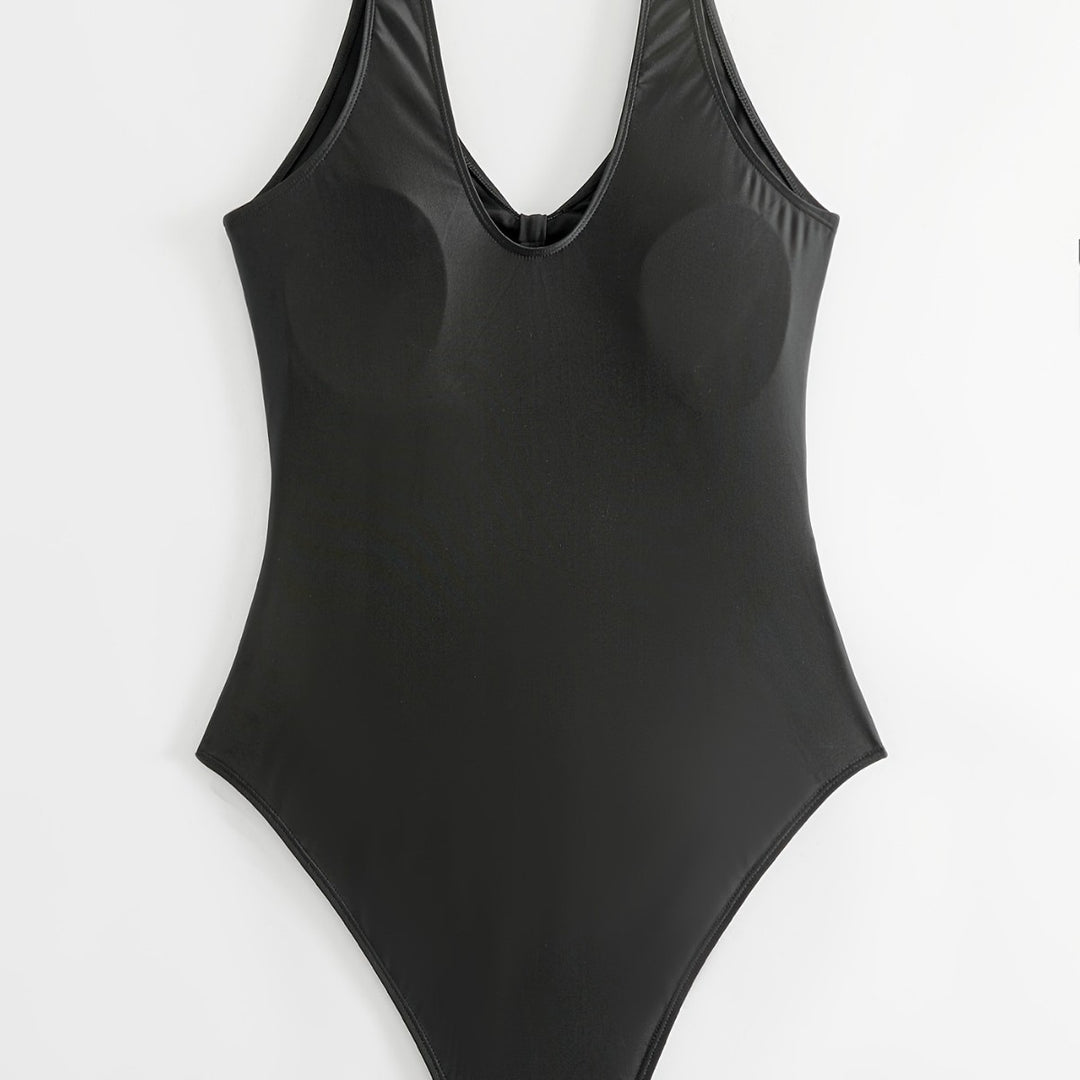 Damen Einteiliger Badeanzug mit modischem Cut-Out-Design EB