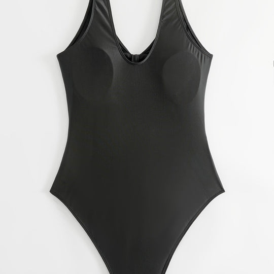 Damen Einteiliger Badeanzug mit modischem Cut-Out-Design EB