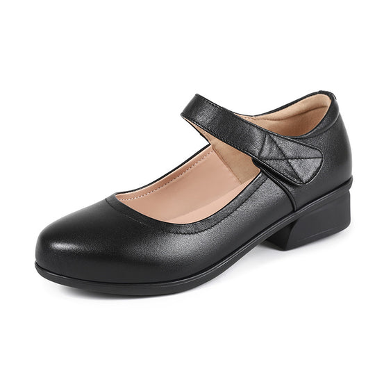 Damen Mary Jane Pumps mit bequemem Blockabsatz und modischem Schnallenakzent EB