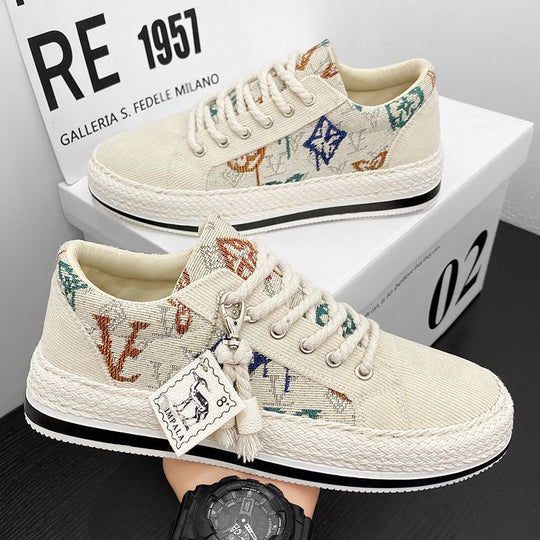 Damen modische Sneakers mit hochwertigen Textiloberflächen und raffiniertem Design EB