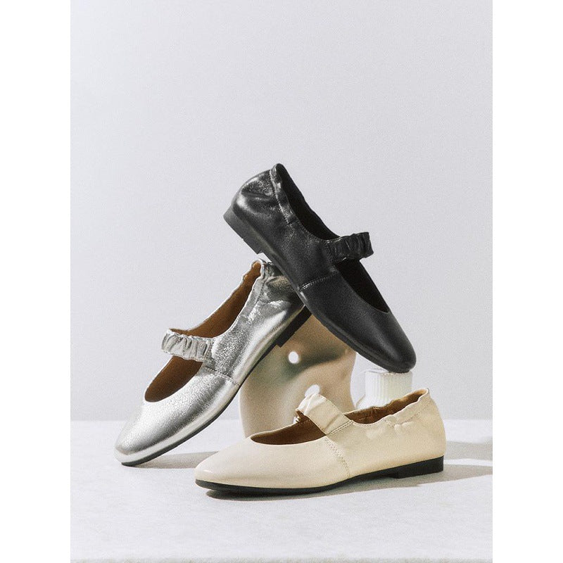 Damen Ballerinas mit modischem Riemen und flexibler Sohle EB