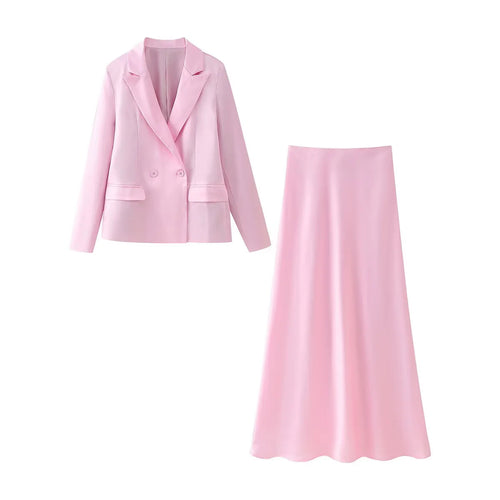 Damen elegantes Blazer- und Rock-Set EB