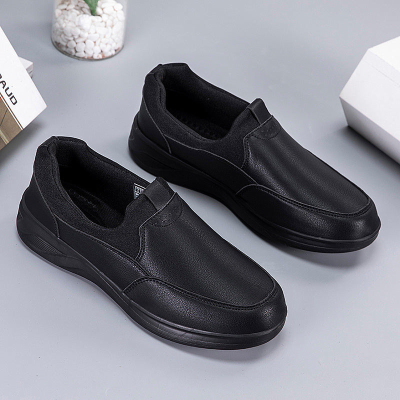 Damen Bequeme Leder Slip-On Sneakers EB