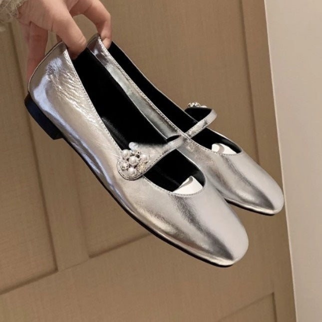 Damen Ballerinas mit eleganten Cut-Outs und modischem Dekor EB