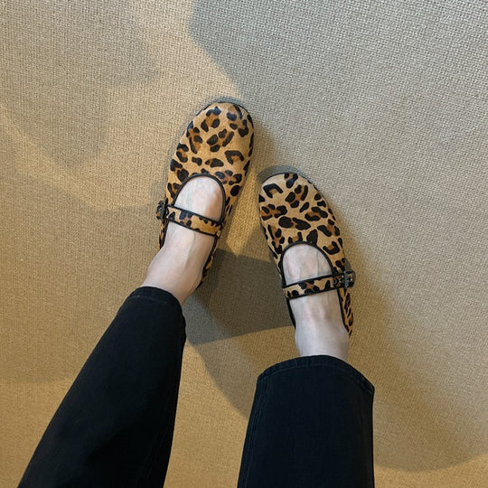 Damen Ballerinas mit elegantem Riemen und Wildleder-Optik EB