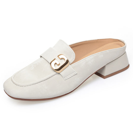 Damen Elegante Mokassins mit modischem Schnallen-Detail und angenehmem Absatz EB