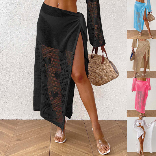Damen transparenter Häkel-Strandsarong EB