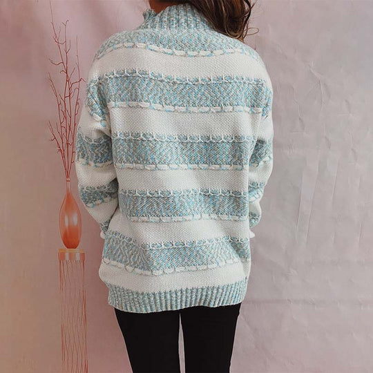 EB | Gestreifter Strickpullover im Modernen Stil