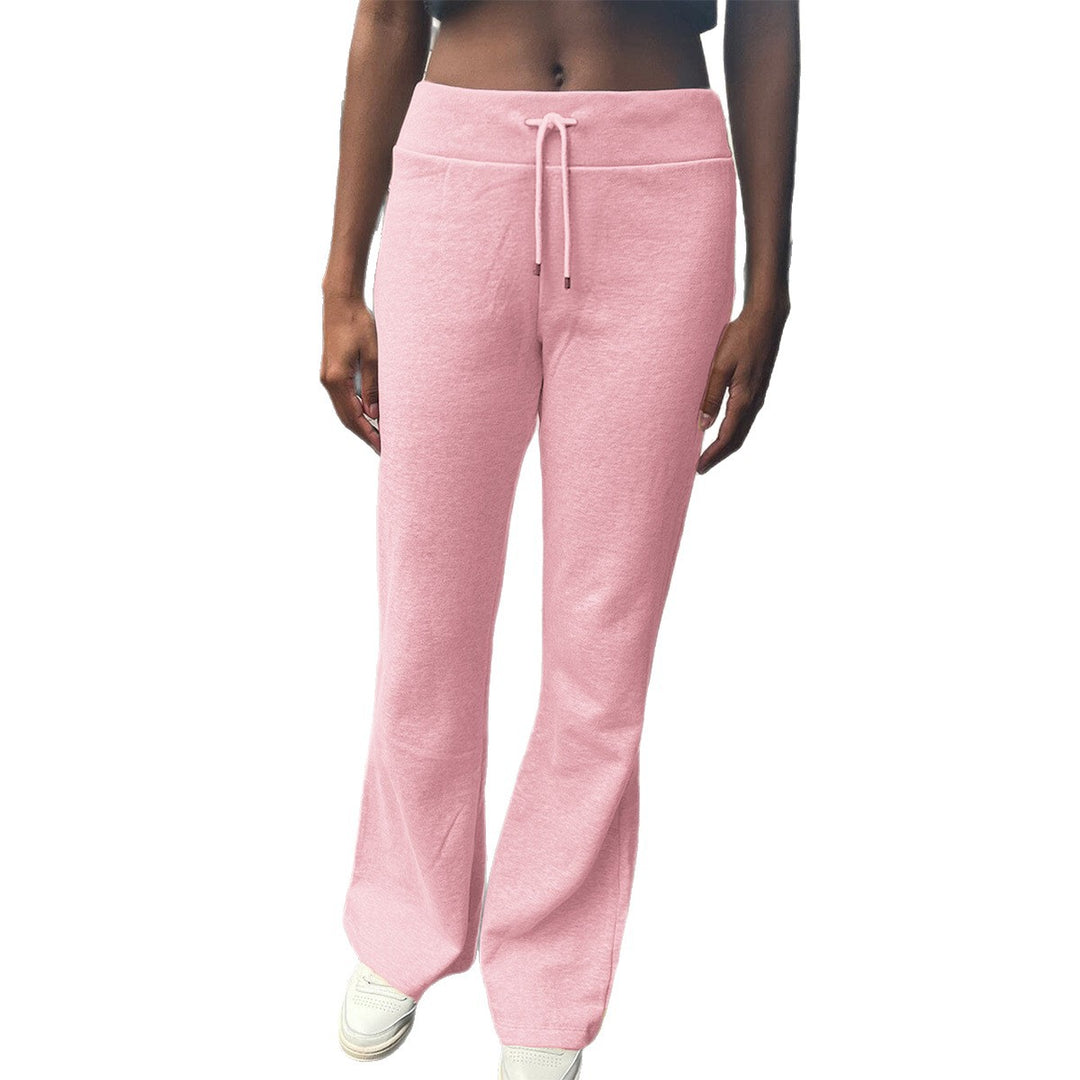Damen nan Hochbund Loungehose mit Kordelzug, ausgestelltem Bein und weichem Sweatmaterial EB