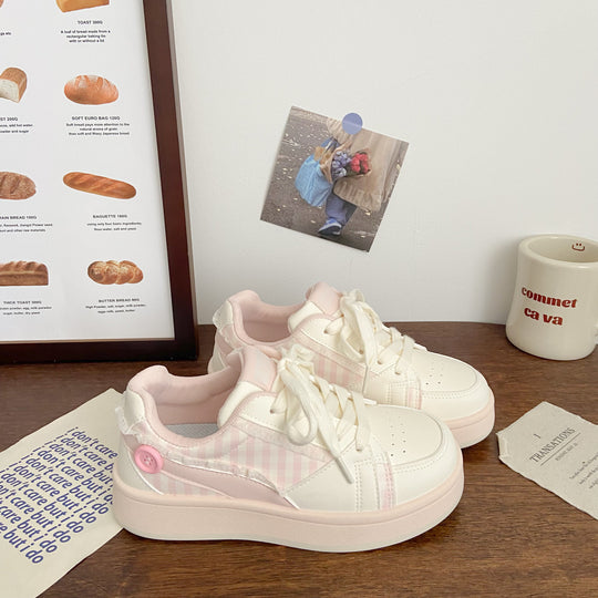 Damen Sneakers mit verspielten Karomustern und dämpfender Sohle EB