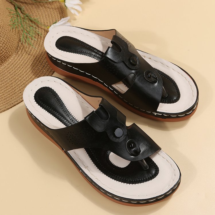 Damen Komfortable Flip-Flop Sandalen mit atmungsaktivem Design EB