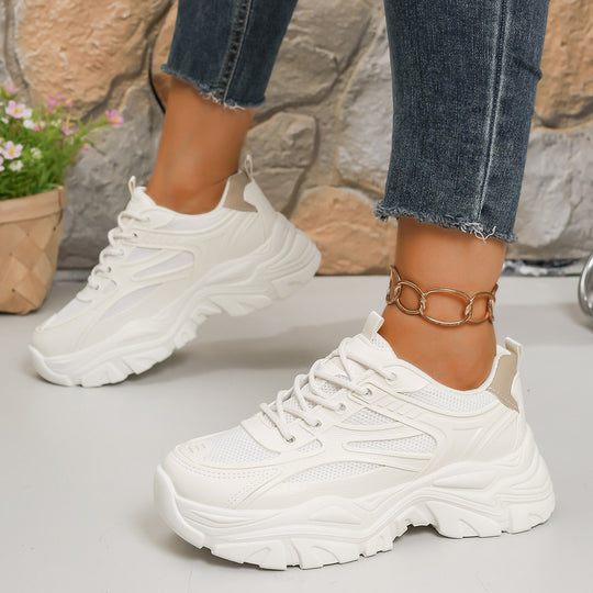 Damen Sportliche Chunky Sneakers mit atmungsaktiver Mesh-Oberfläche und flexibler Sohle EB