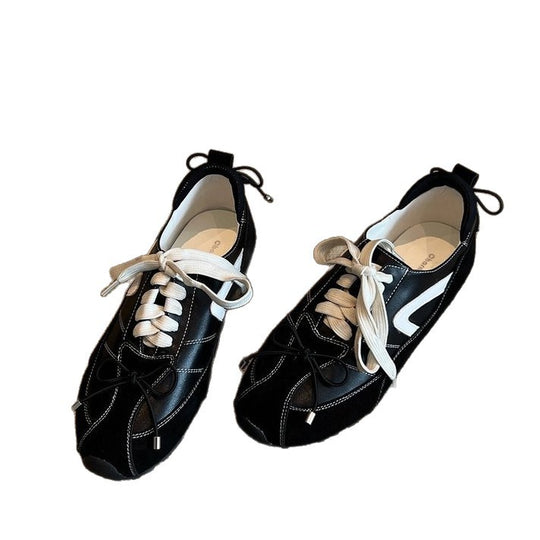 Damen modische Schnür-Sneaker aus hochwertigem Wildleder mit dekorativen Akzenten EB