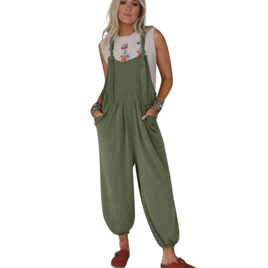 Damen Lässiger Jumpsuit mit praktischen Taschen EB