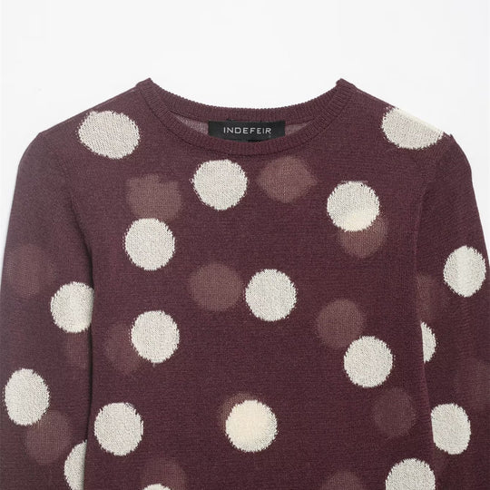 Damen Langarmshirt mit modernem Punkdesign und hochwertiger Baumwolle EB