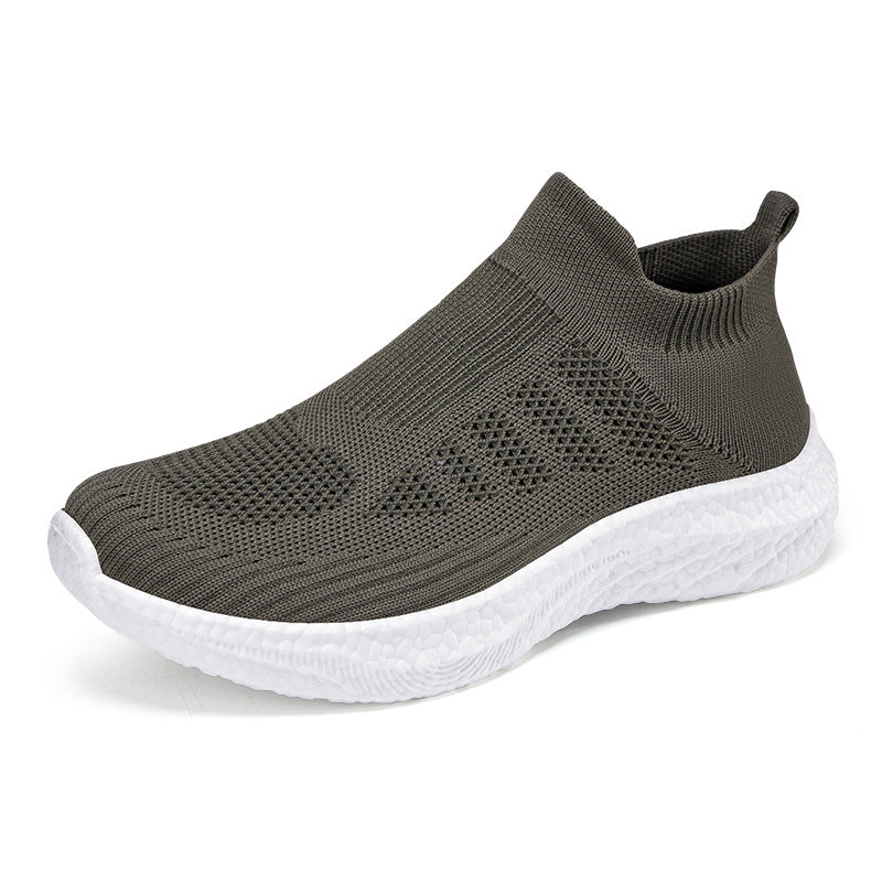Damen Elastic Slip-On Sneakers mit atmungsaktivem Obermaterial EB